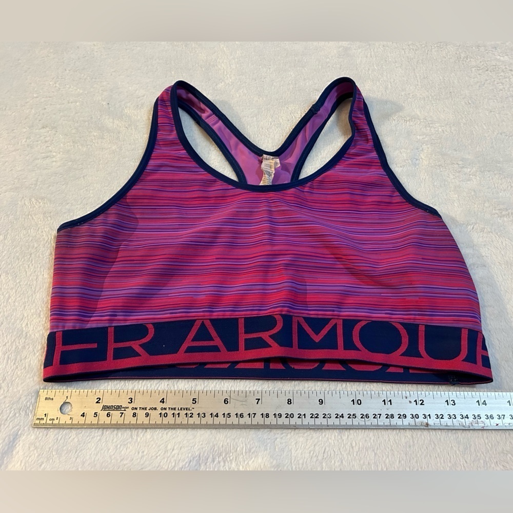 Purple Striped Under Armour Sports Bra​